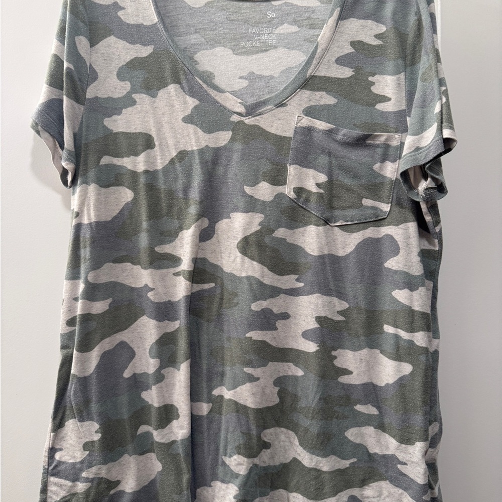 SO Camo Short Sleeve Tee - Green and Gray